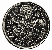 Birthday Lucky Sixpence Ornament