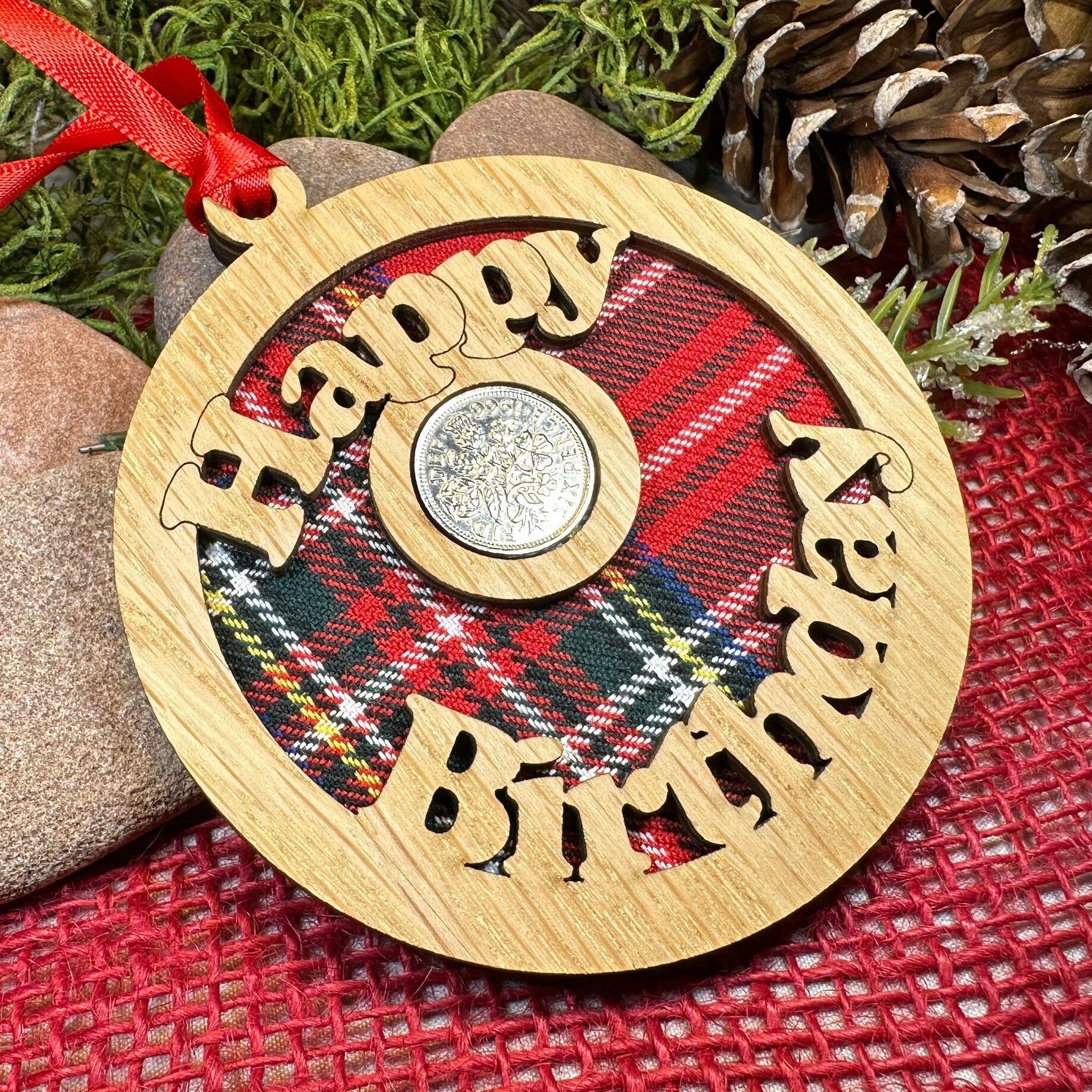 Birthday Lucky Sixpence Ornament