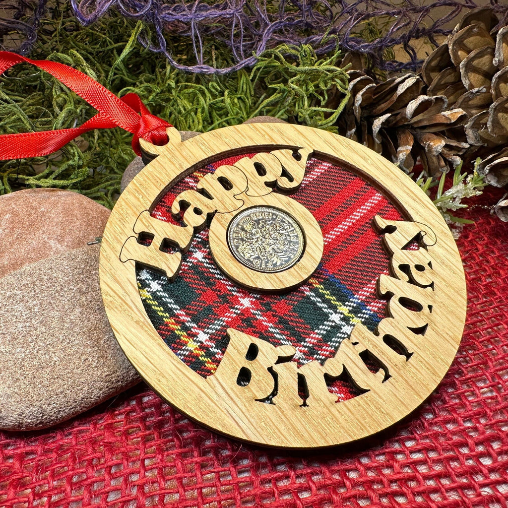 Birthday Lucky Sixpence Ornament
