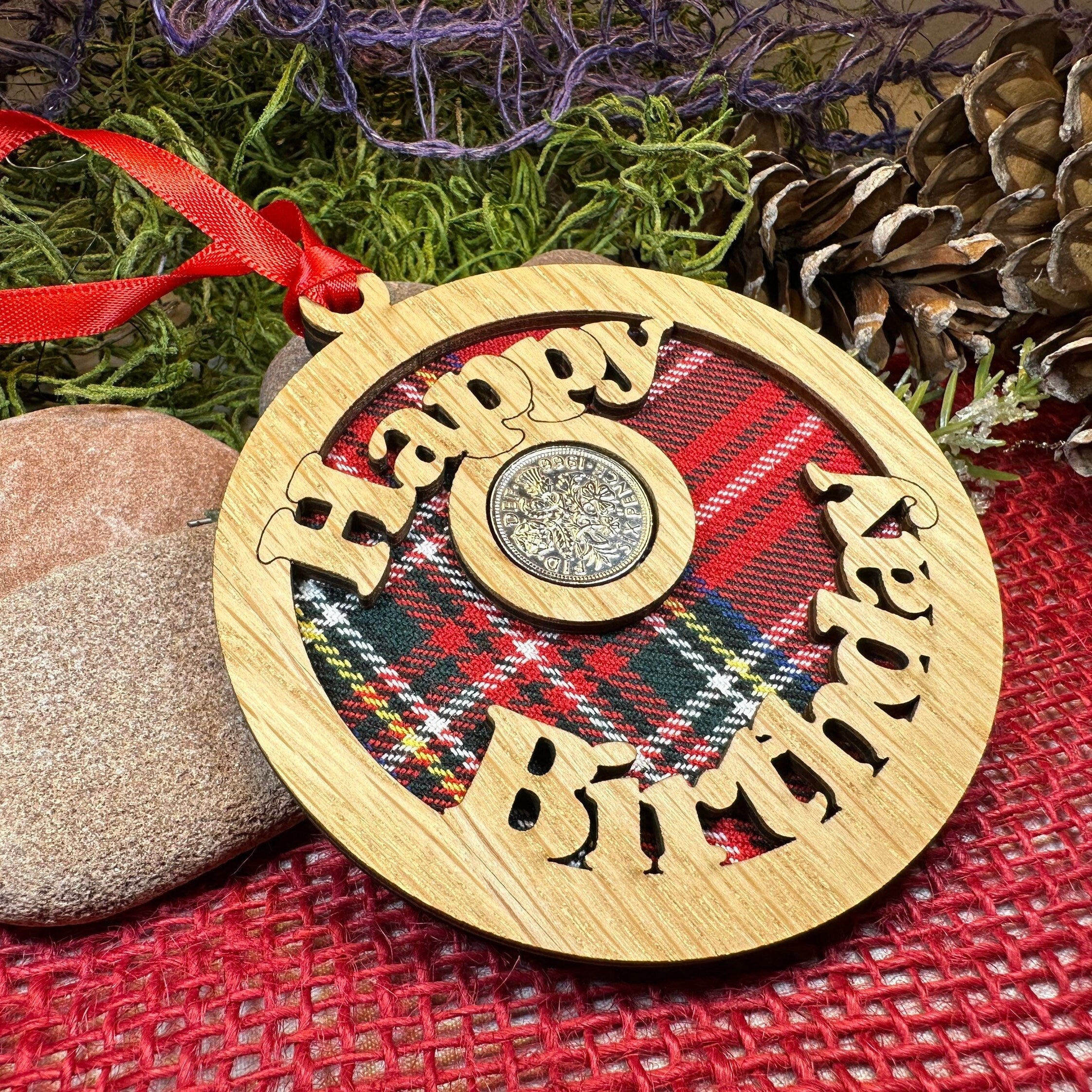 Birthday Lucky Sixpence Ornament