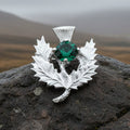 Crystal Thistle Brooch