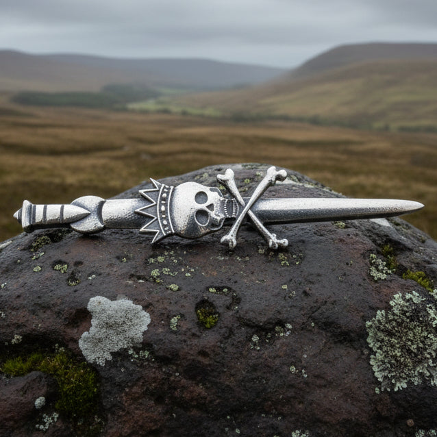 Scottish Skull Kilt Pin
