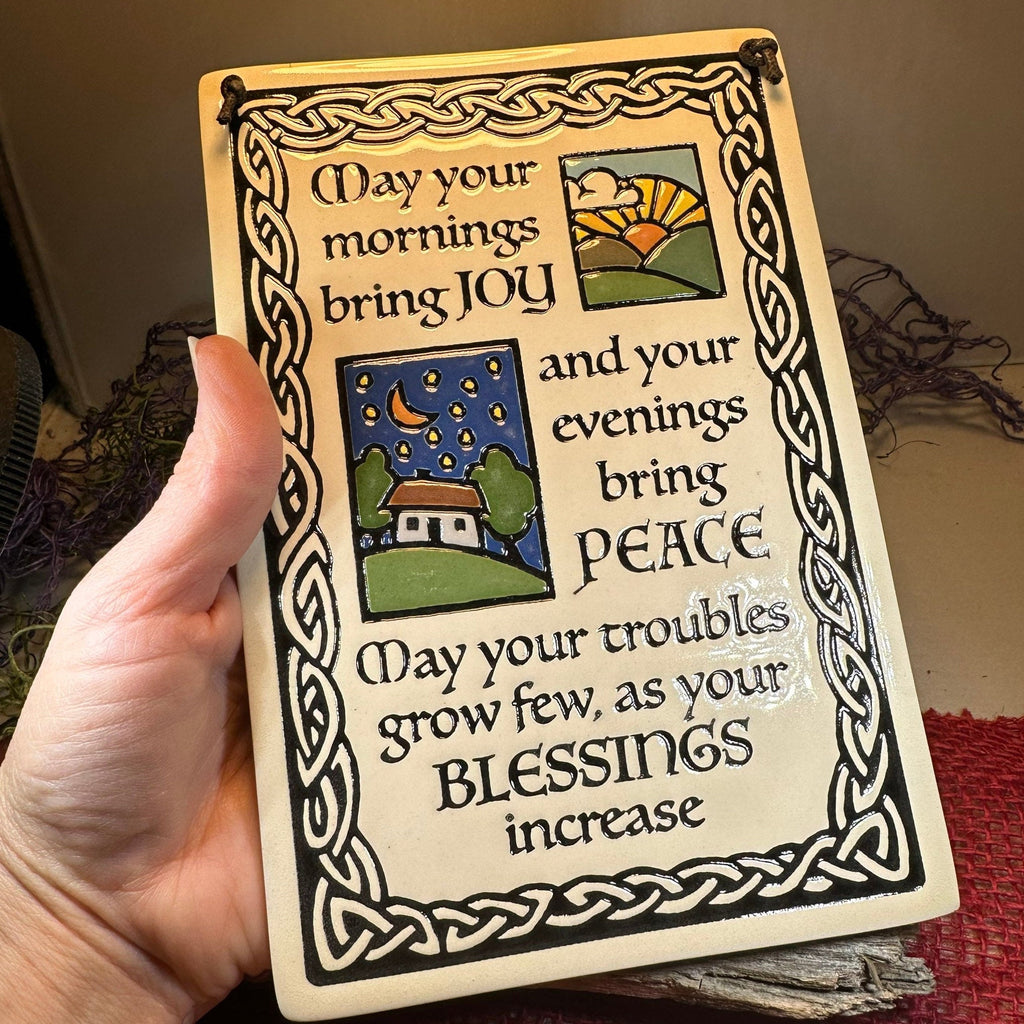 Joy Irish Blessing Ceramic Wall Plaque