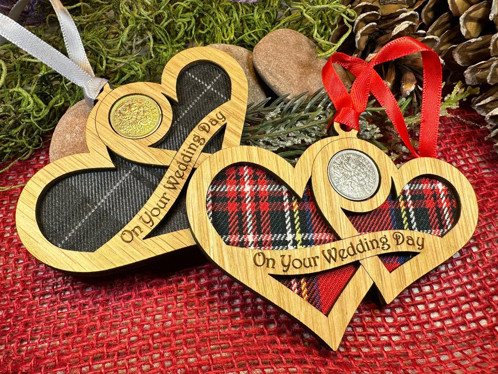 Wedding Lucky Sixpence Ornament