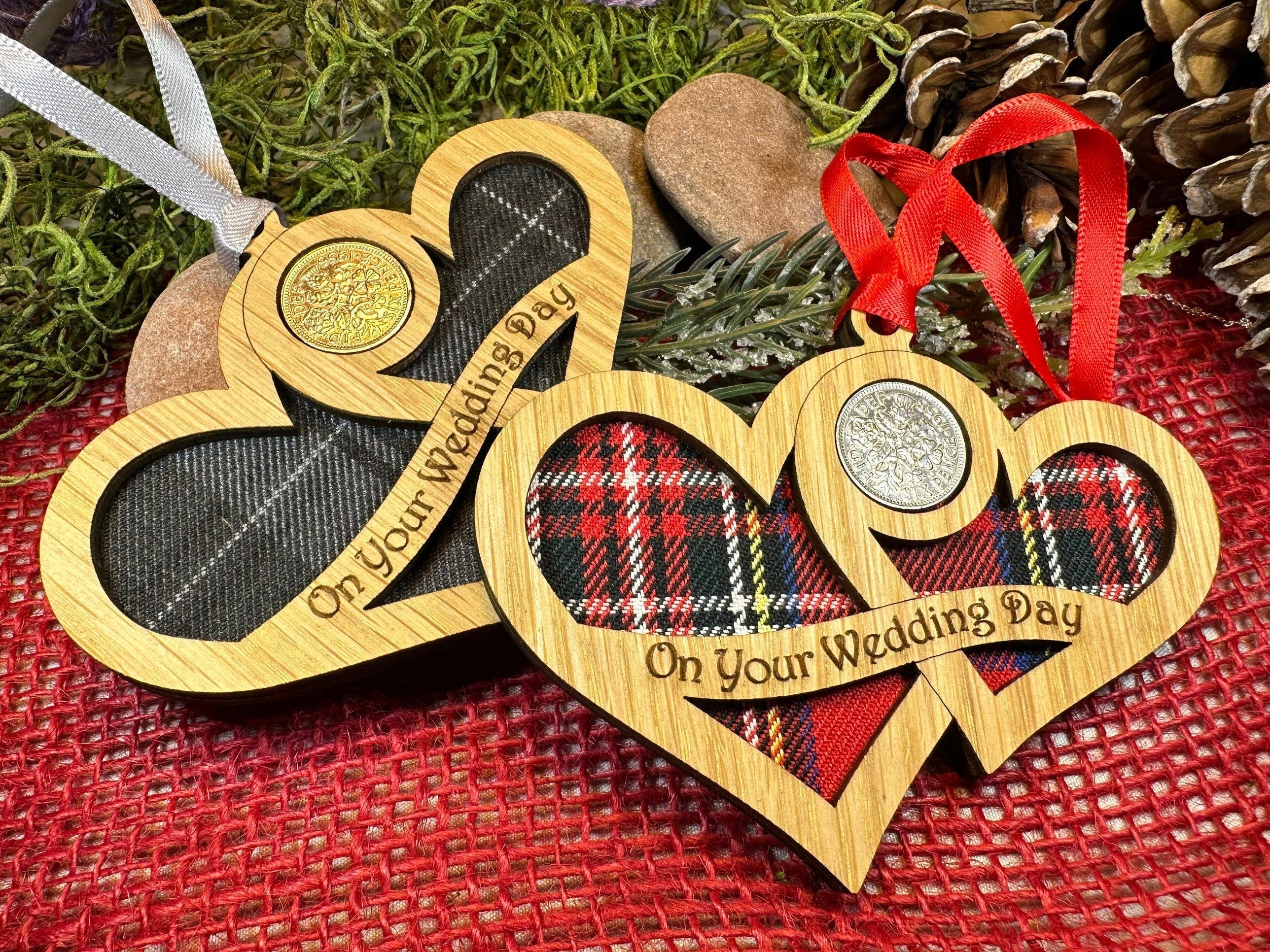Wedding Lucky Sixpence Ornament