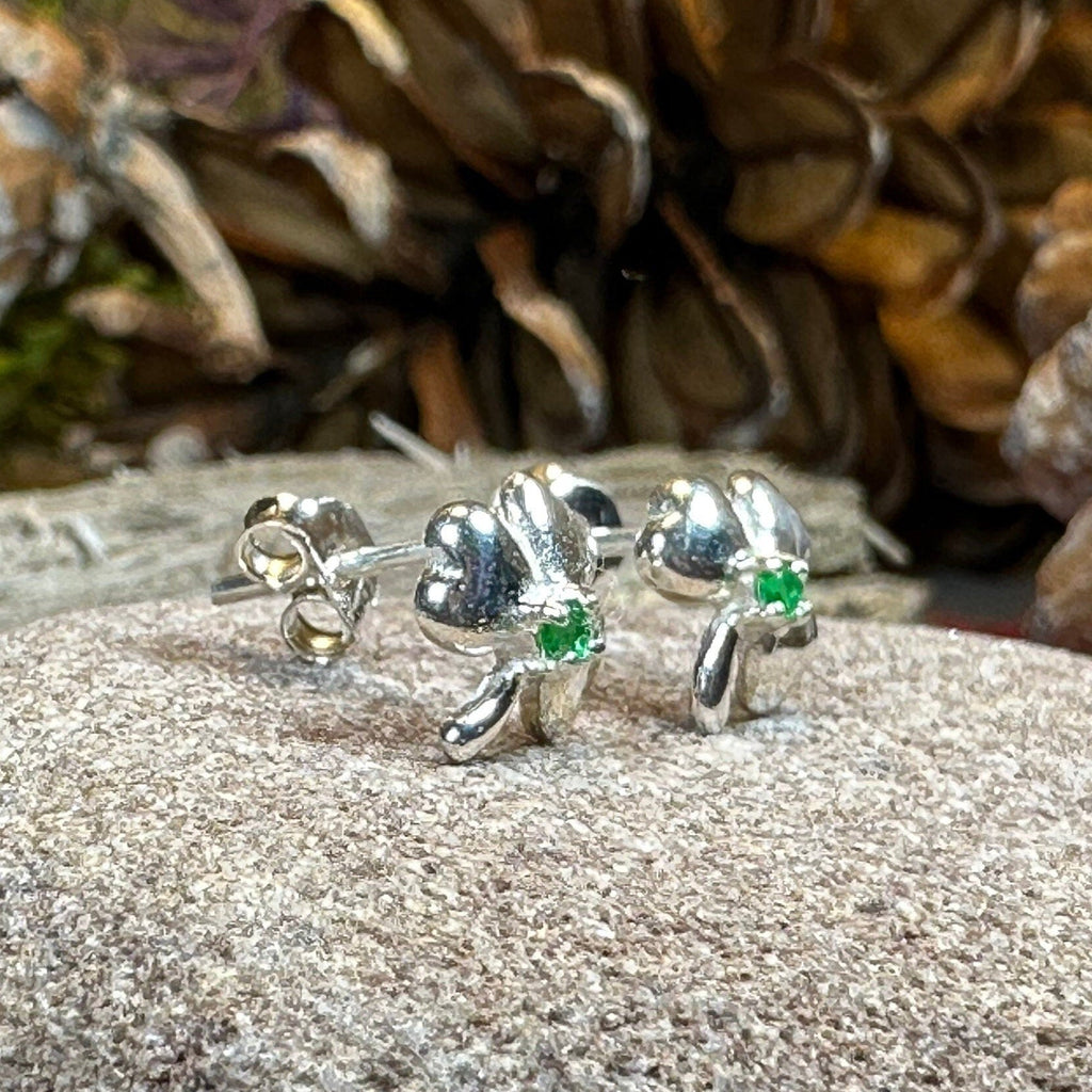 Emerald Irish Shamrock Earrings