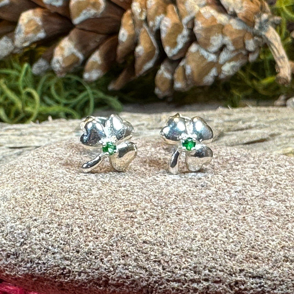 Emerald Irish Shamrock Earrings