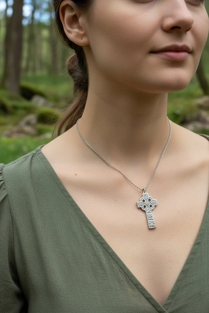 Connor Celtic Cross Necklace - Handmade in Scotland