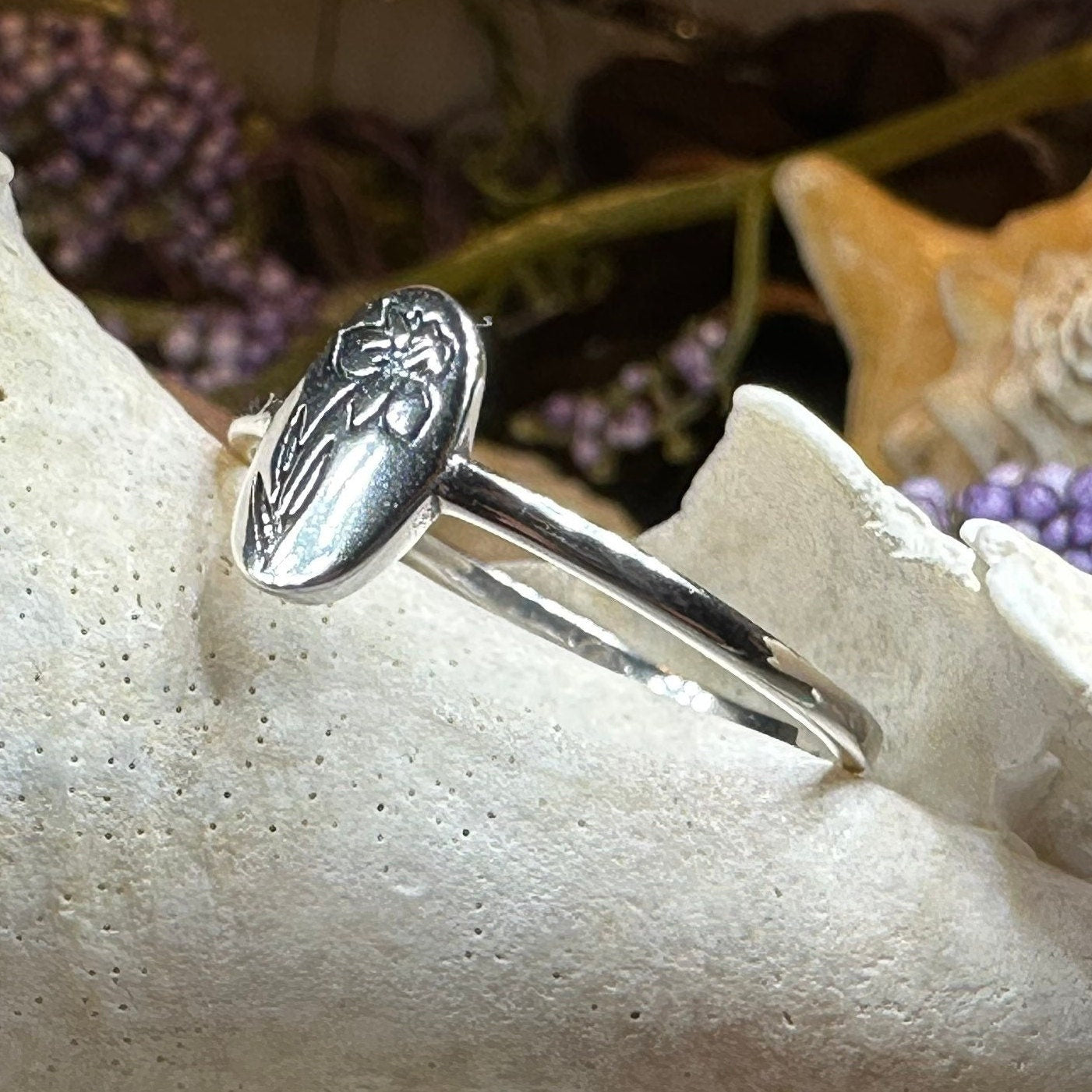Welsh Daffodil Ring in Sterling Silver