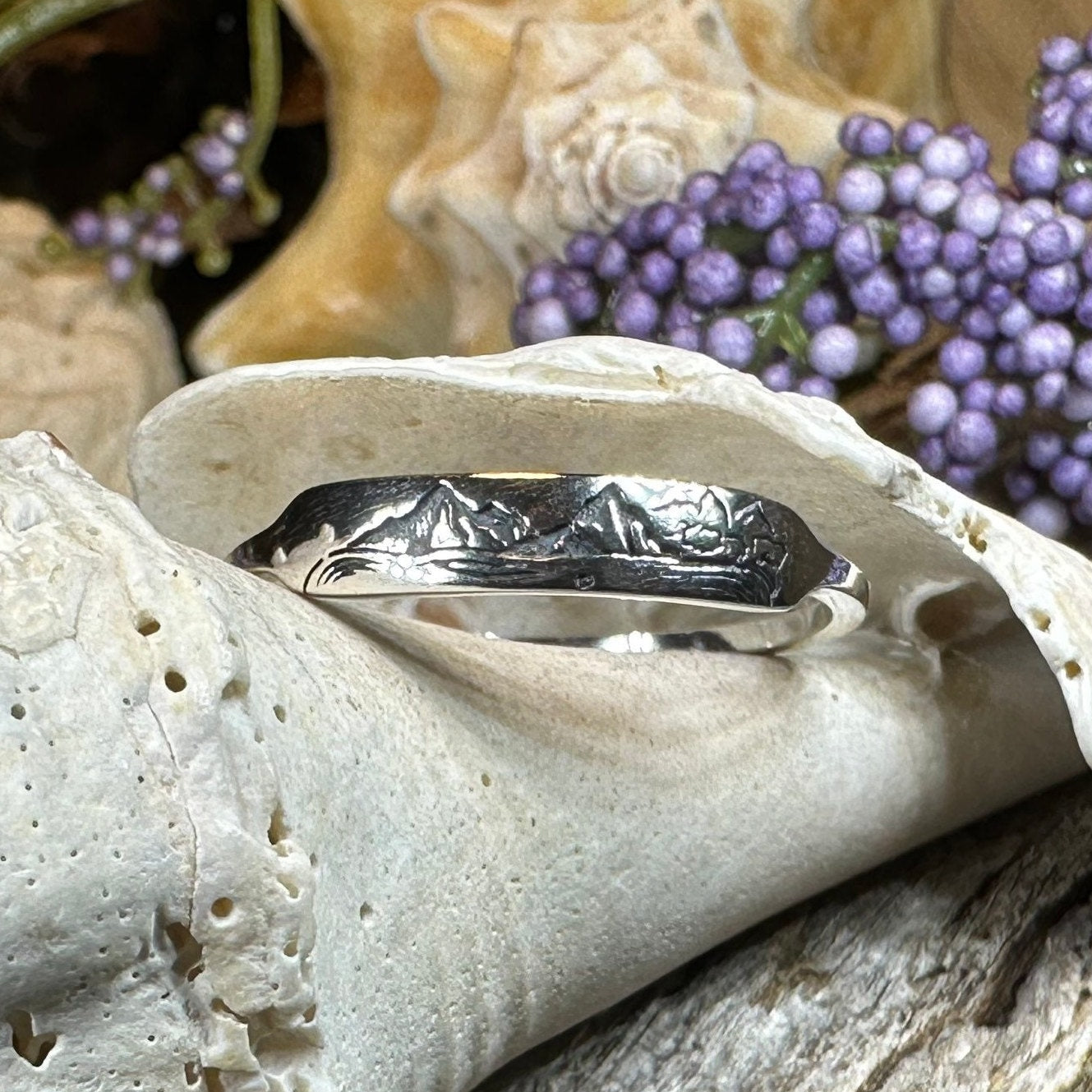 Minimalist Highland Mountain Ring