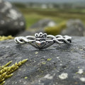 Dainty Irish Claddagh Ring in Sterling Silver