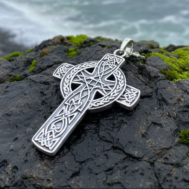 Grant Celtic Cross Necklace in Sterling Silver