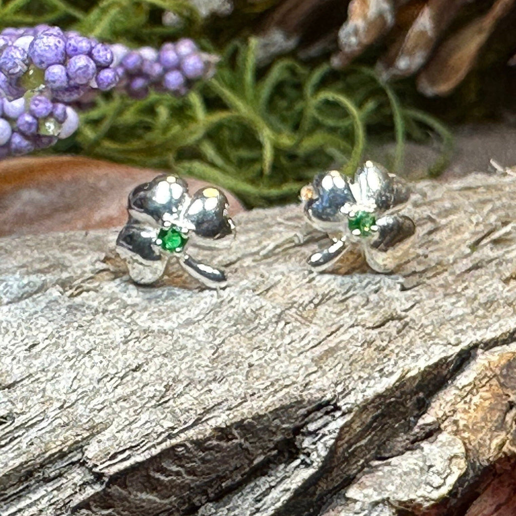 Emerald Irish Shamrock Earrings