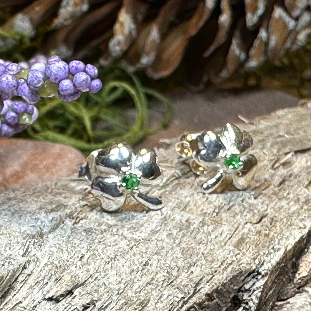 Emerald Irish Shamrock Earrings