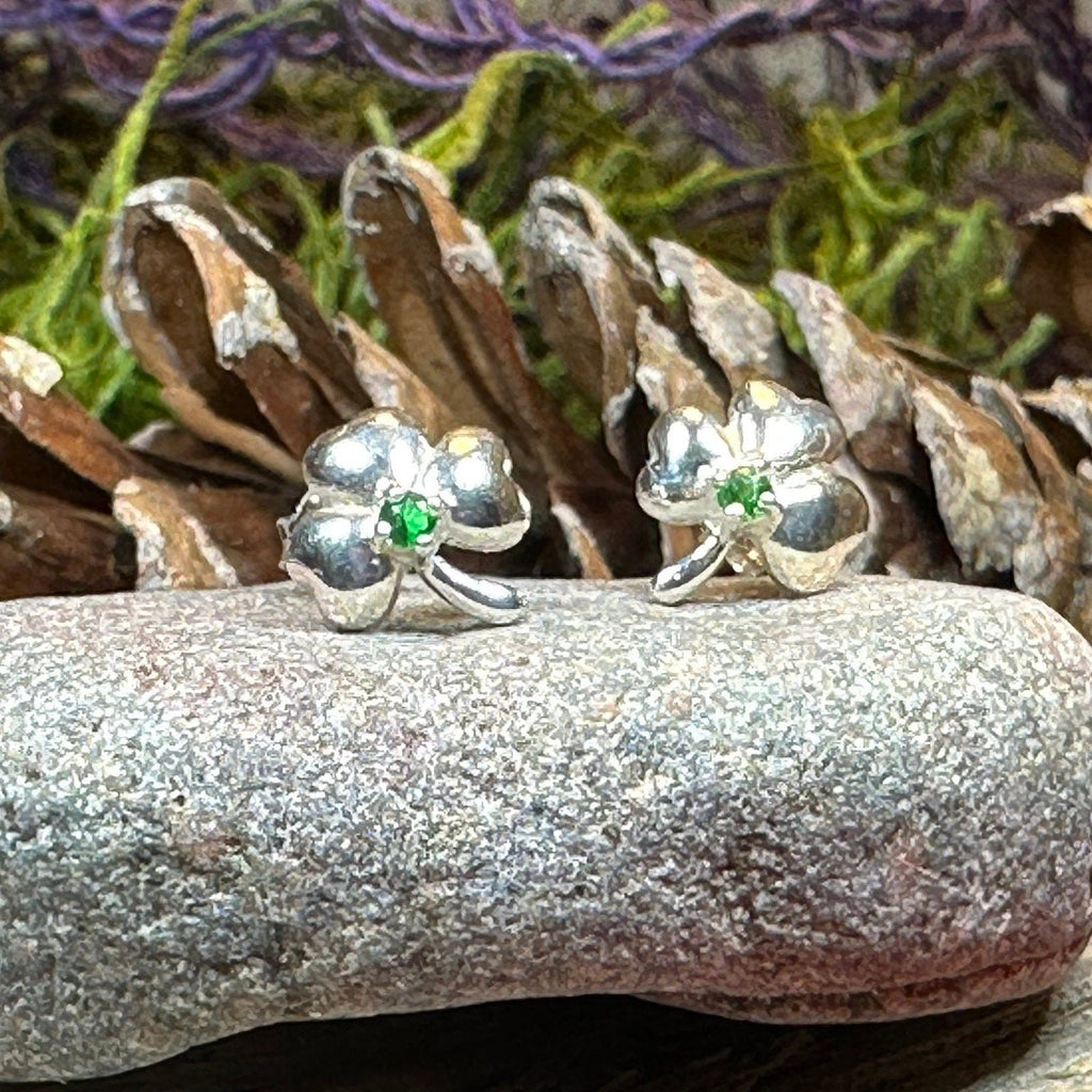 Emerald Irish Shamrock Earrings