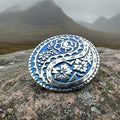 Blue Paisley Celtic Brooch - Handmade in Scotland