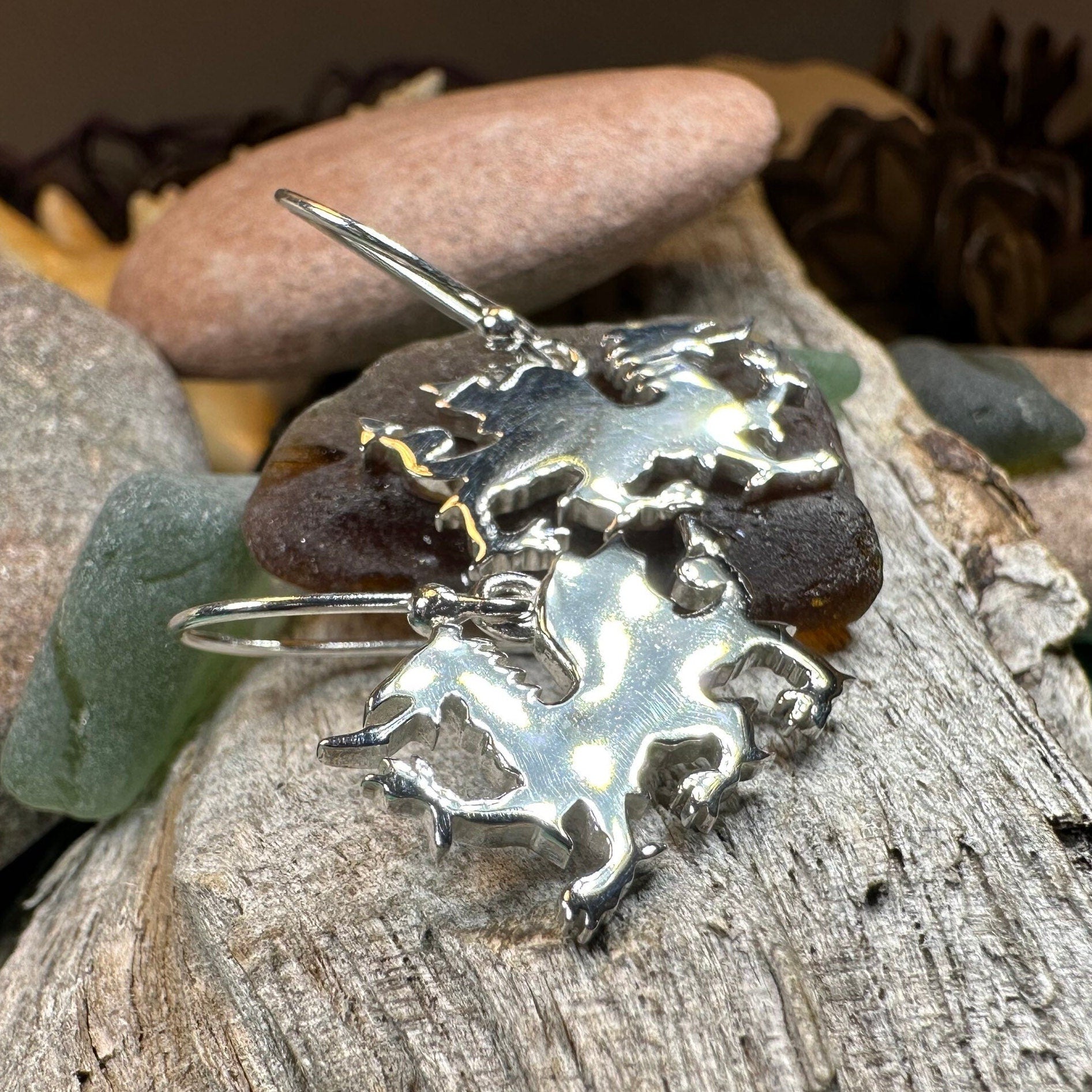 Modern Welsh Dragon Earrings for Women