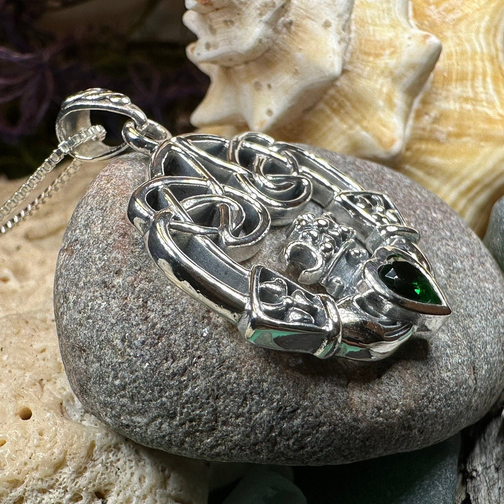Irish Belle Claddagh Necklace in Sterling Silver