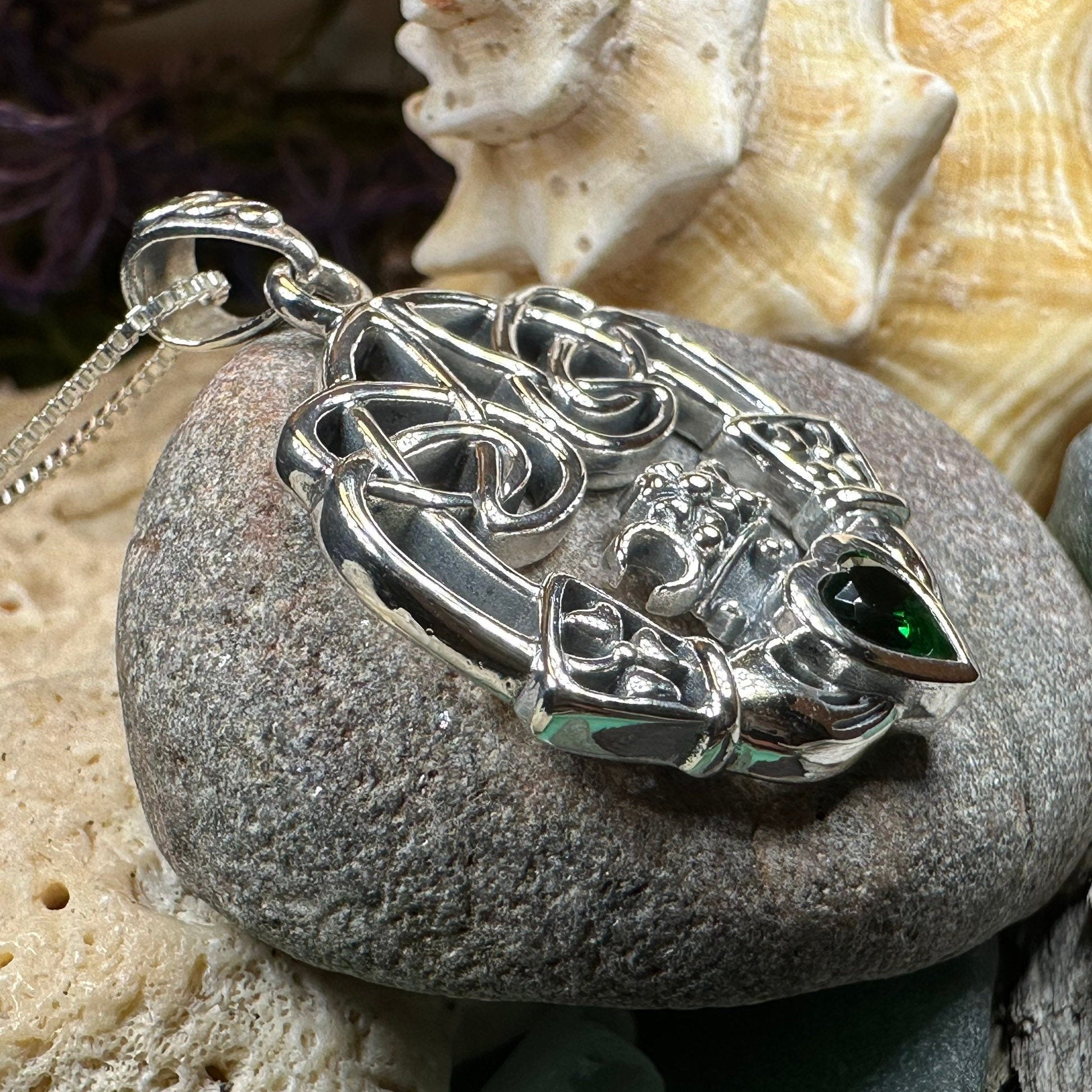 Irish Belle Claddagh Necklace in Sterling Silver