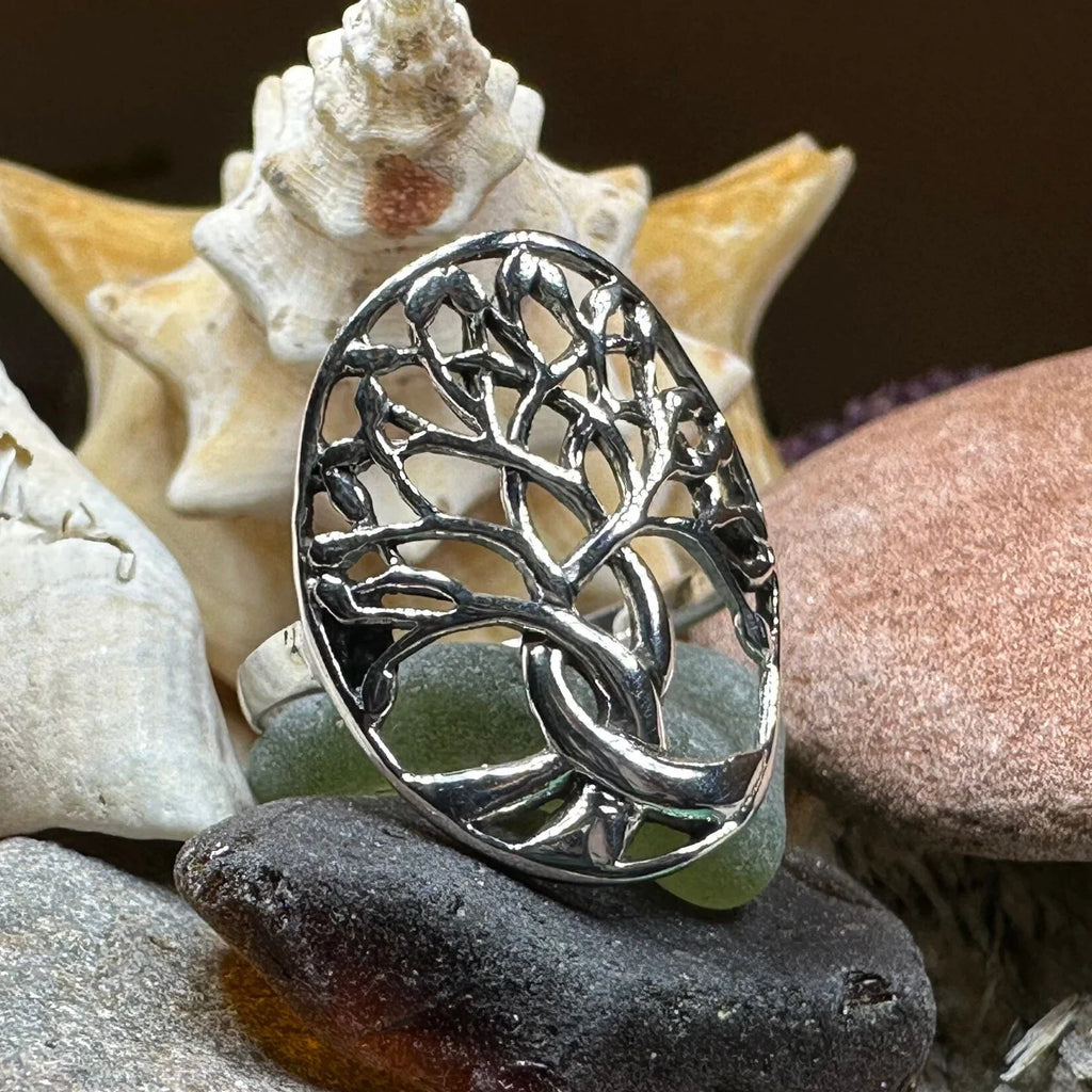 Rona Celtic Tree of Life Ring in Sterling Silver