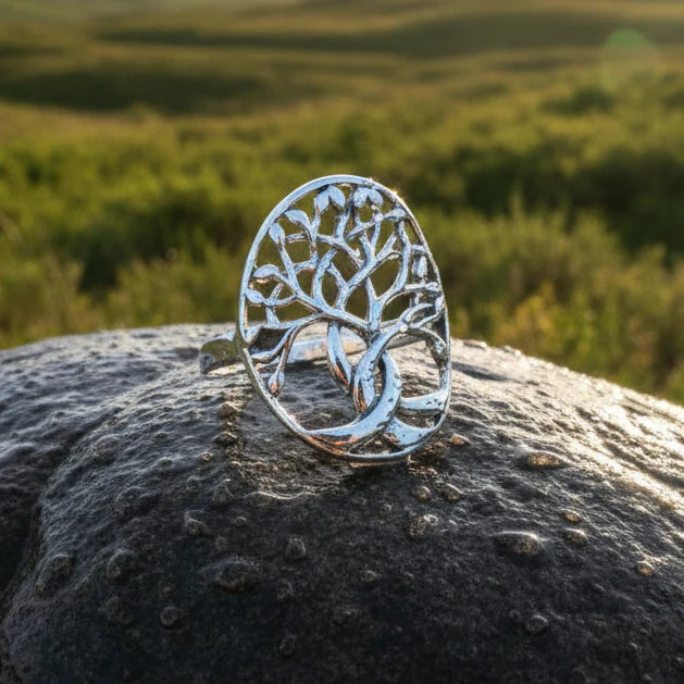 Rona Celtic Tree of Life Ring in Sterling Silver