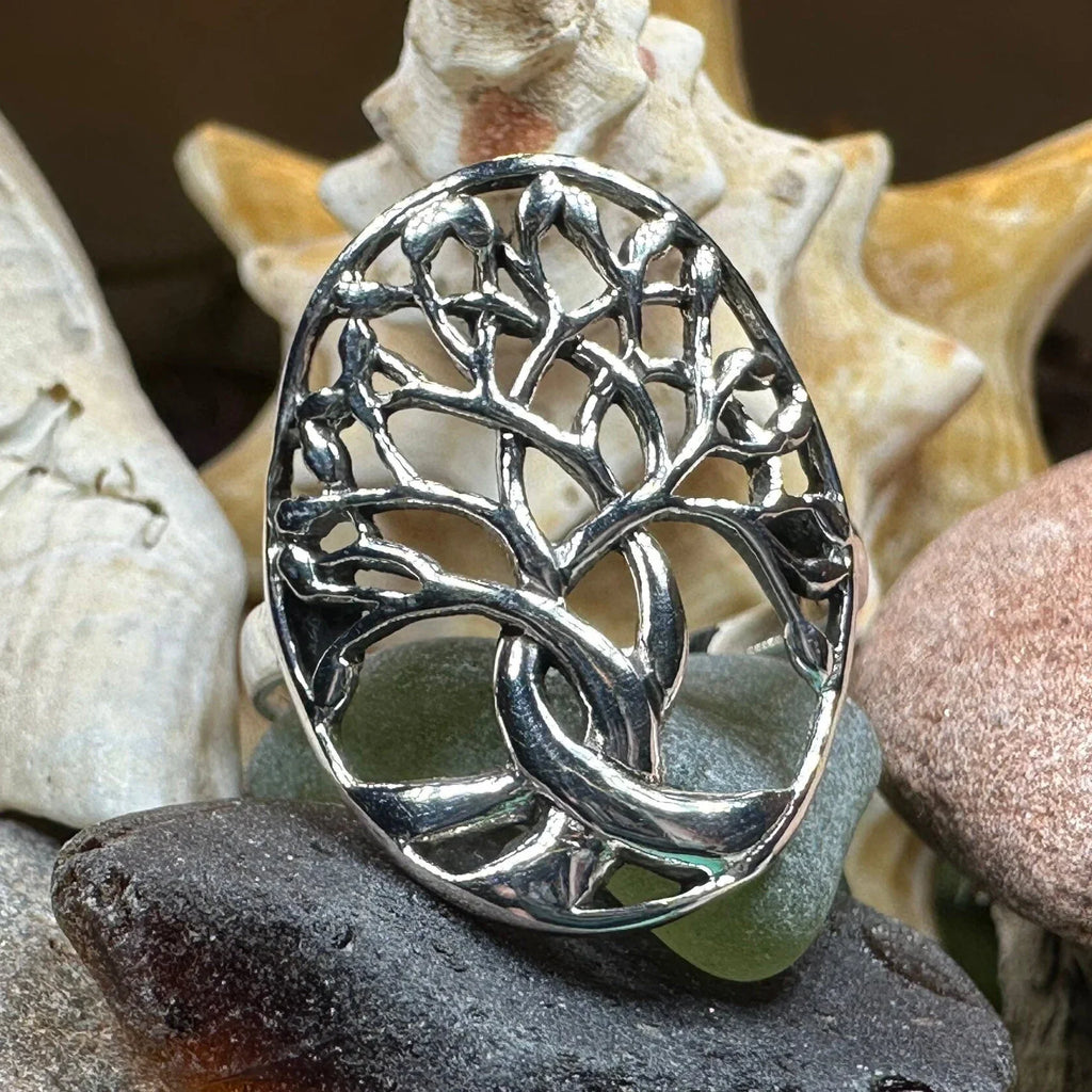 Rona Celtic Tree of Life Ring in Sterling Silver