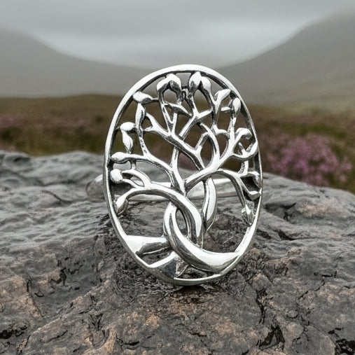 Rona Celtic Tree of Life Ring in Sterling Silver