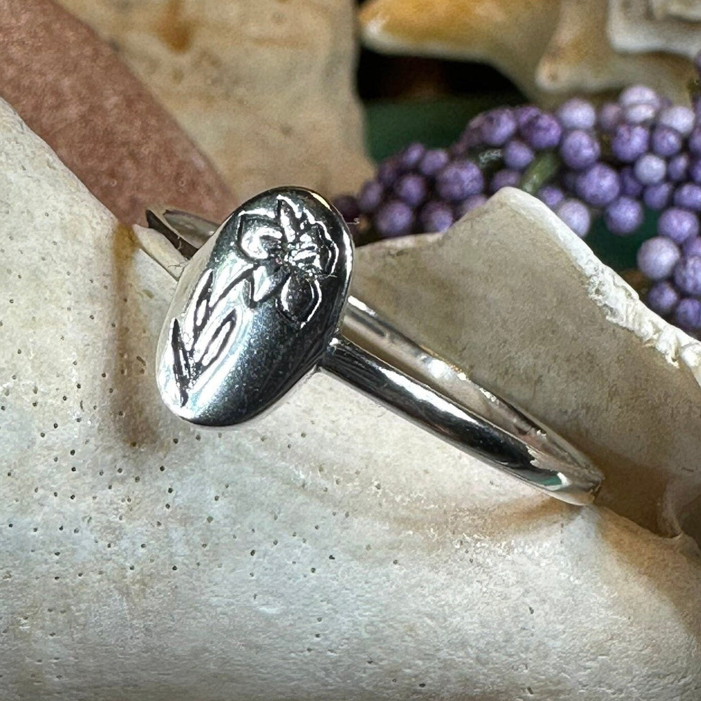 Welsh Daffodil Ring in Sterling Silver