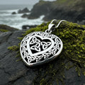 Celtic Loving Heart Necklace in Sterling Silver