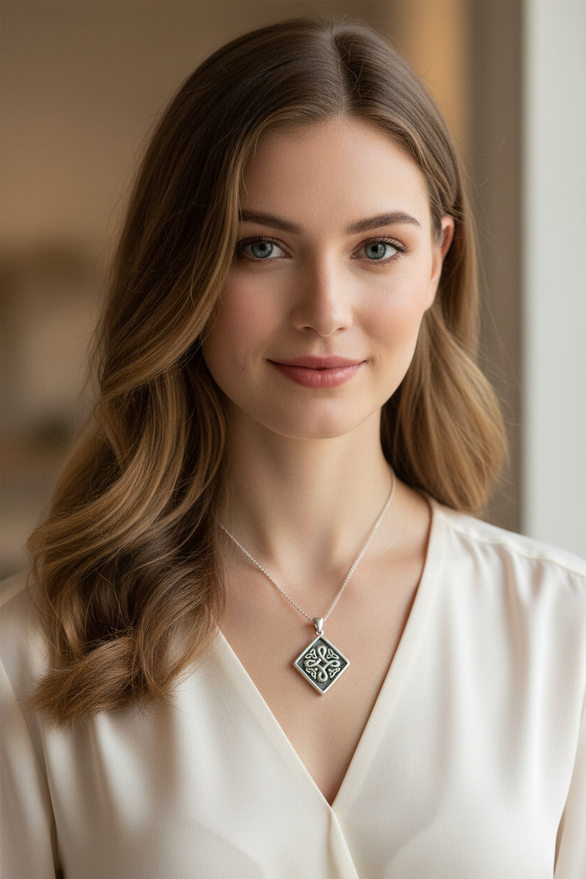 Legacy Celtic Knot Necklace in Sterling Silver