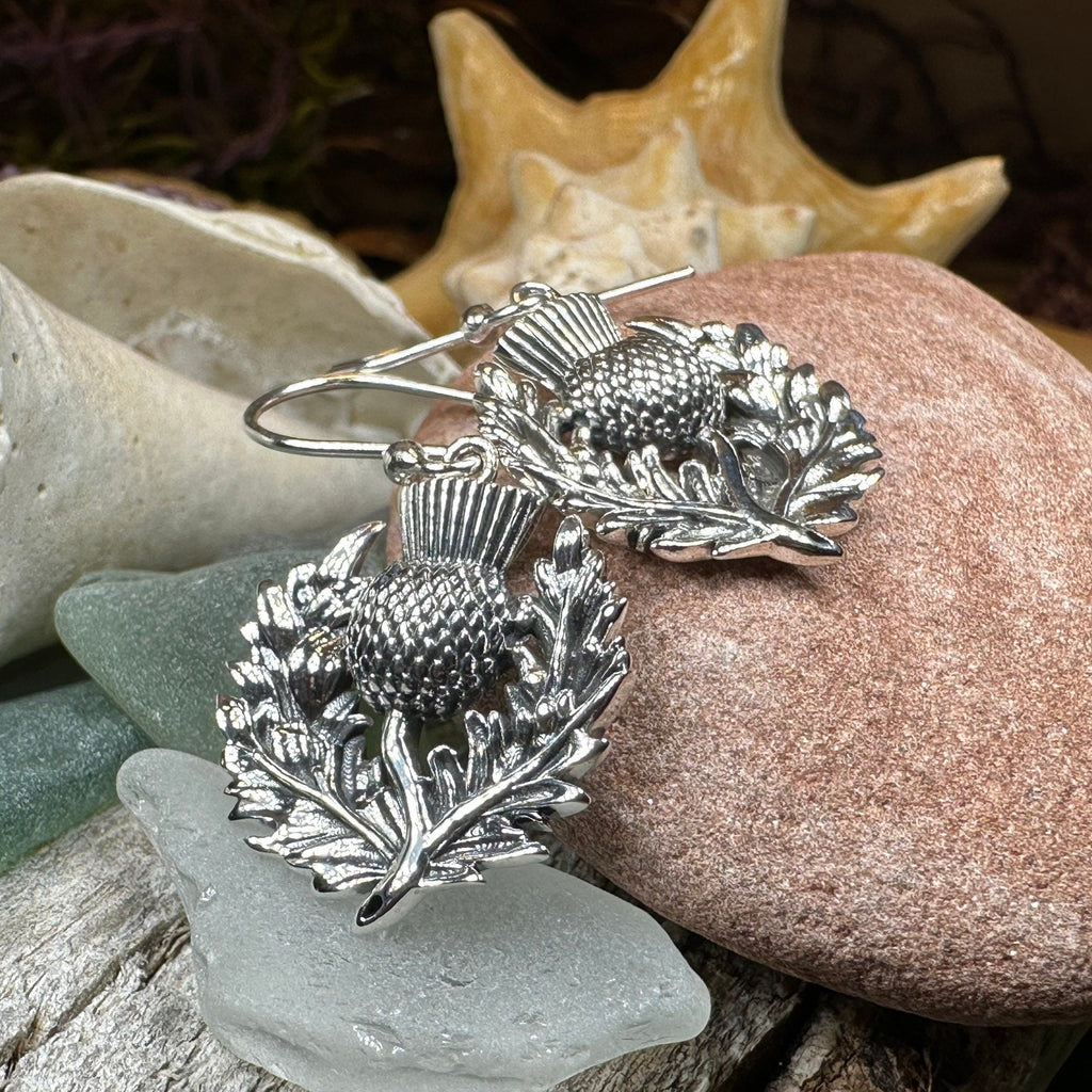 Blaine Scottish Thistle Earrings for Women