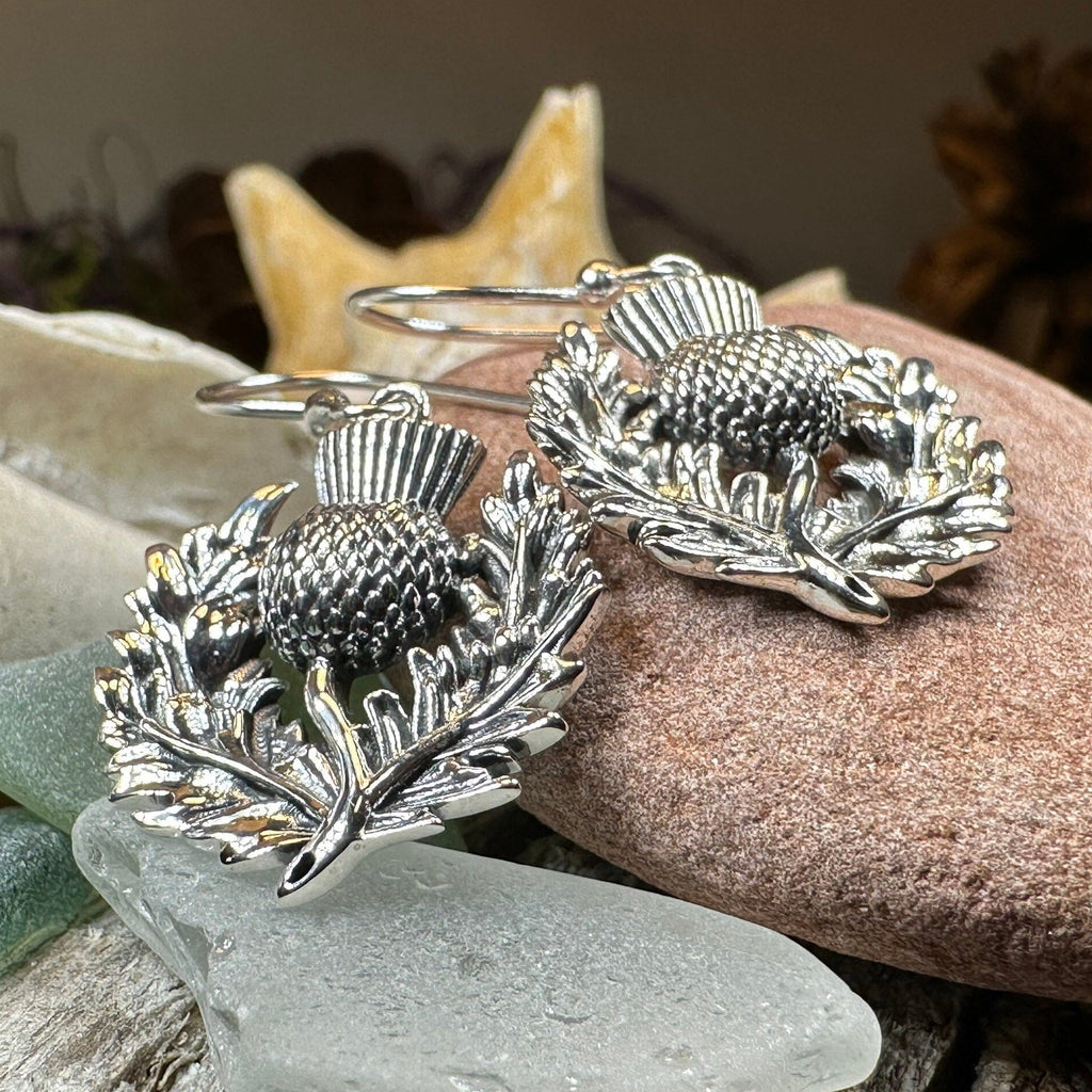 Blaine Scottish Thistle Earrings for Women
