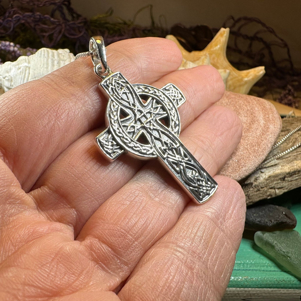 Grant Celtic Cross Necklace in Sterling Silver