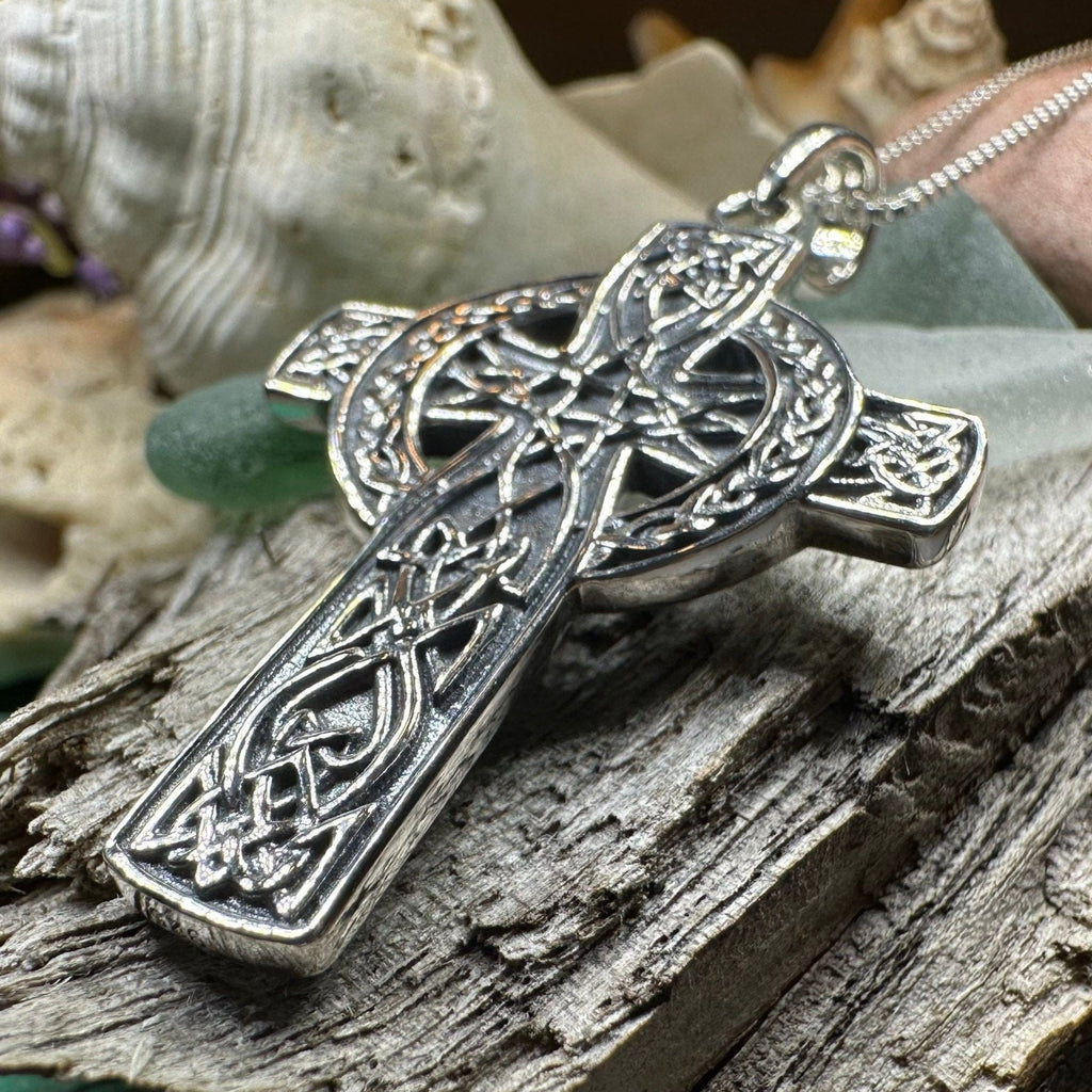 Grant Celtic Cross Necklace in Sterling Silver