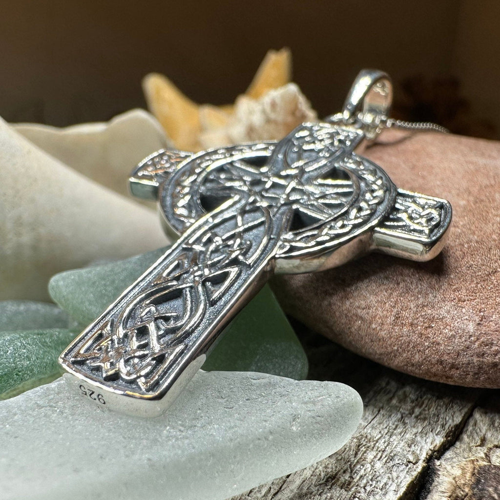 Grant Celtic Cross Necklace in Sterling Silver