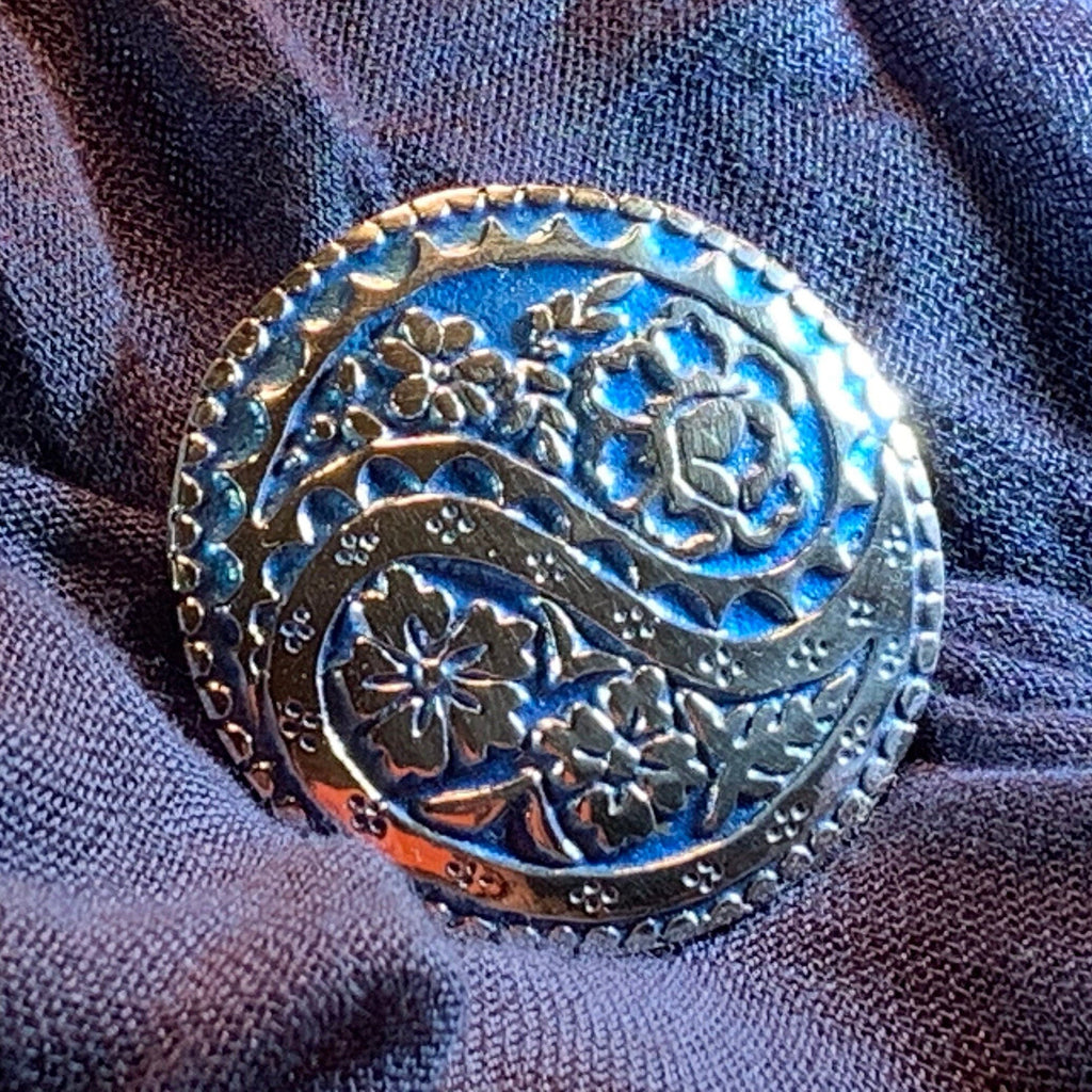 Blue Paisley Celtic Brooch - Handmade in Scotland