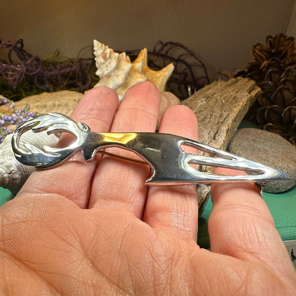 Modern Scottish Stag Kilt Pin - Handmade in Scotland