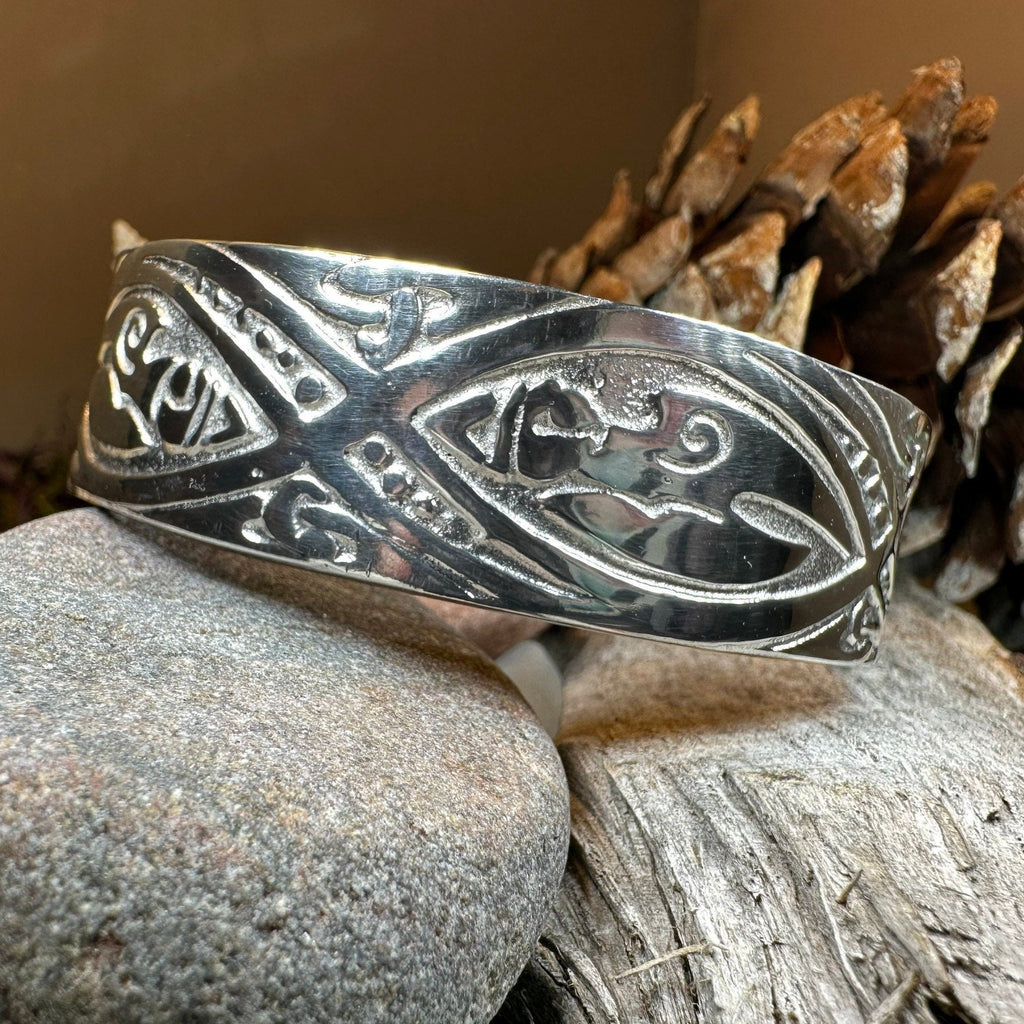 Orna Celtic Forest Cuff Bracelet - Handmade in Scotland