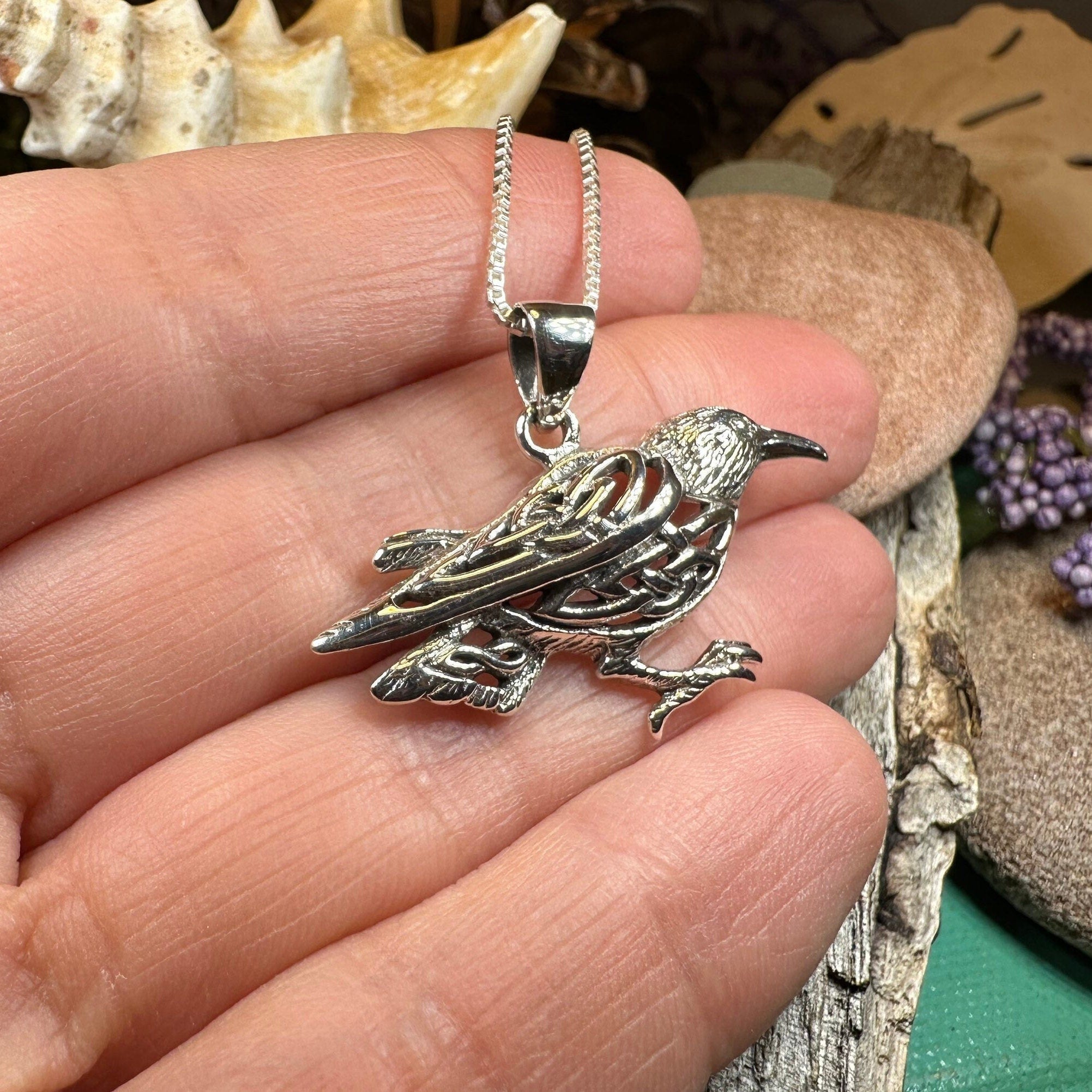 Eventide Celtic Raven Necklace