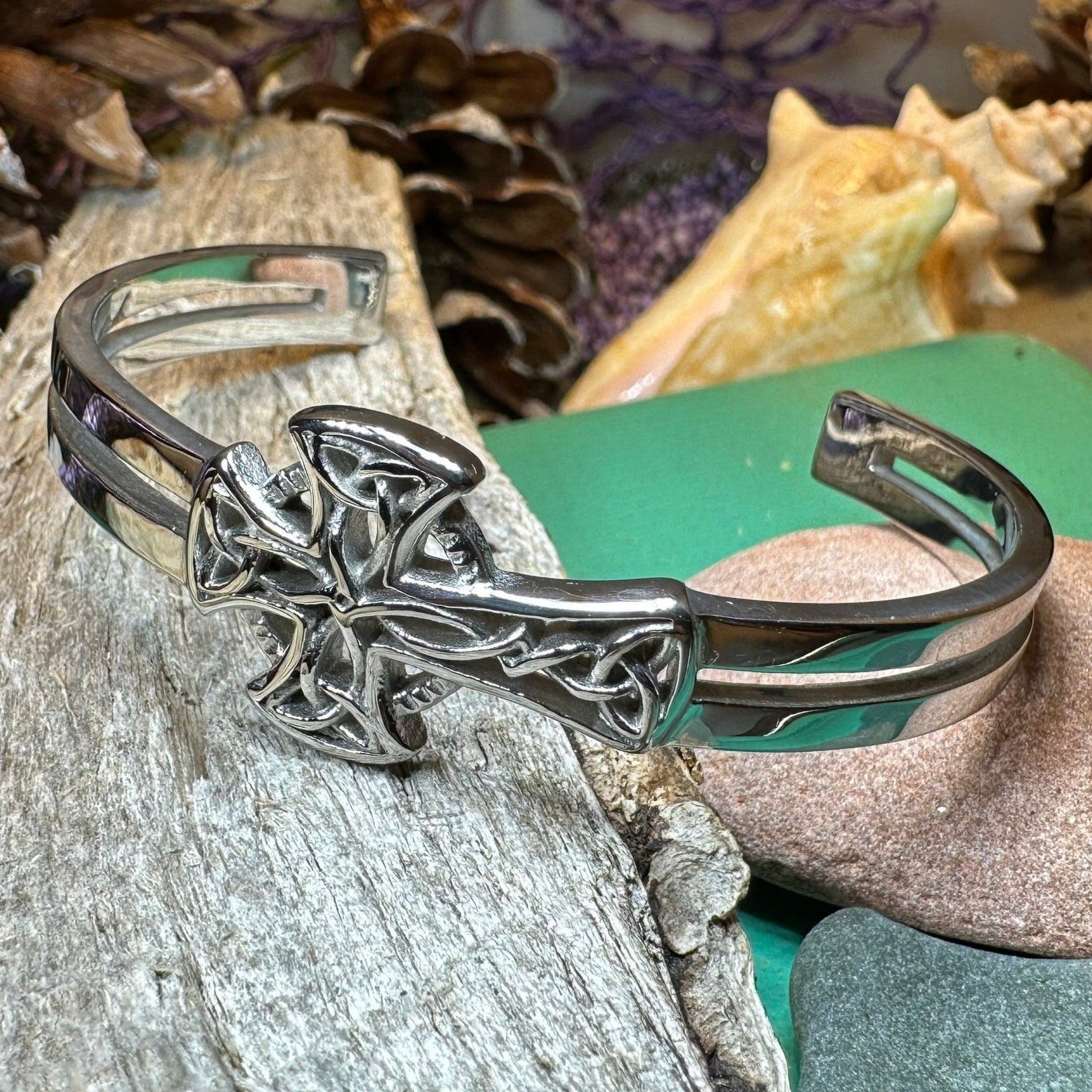 Celtic Cross Cuff Bracelet