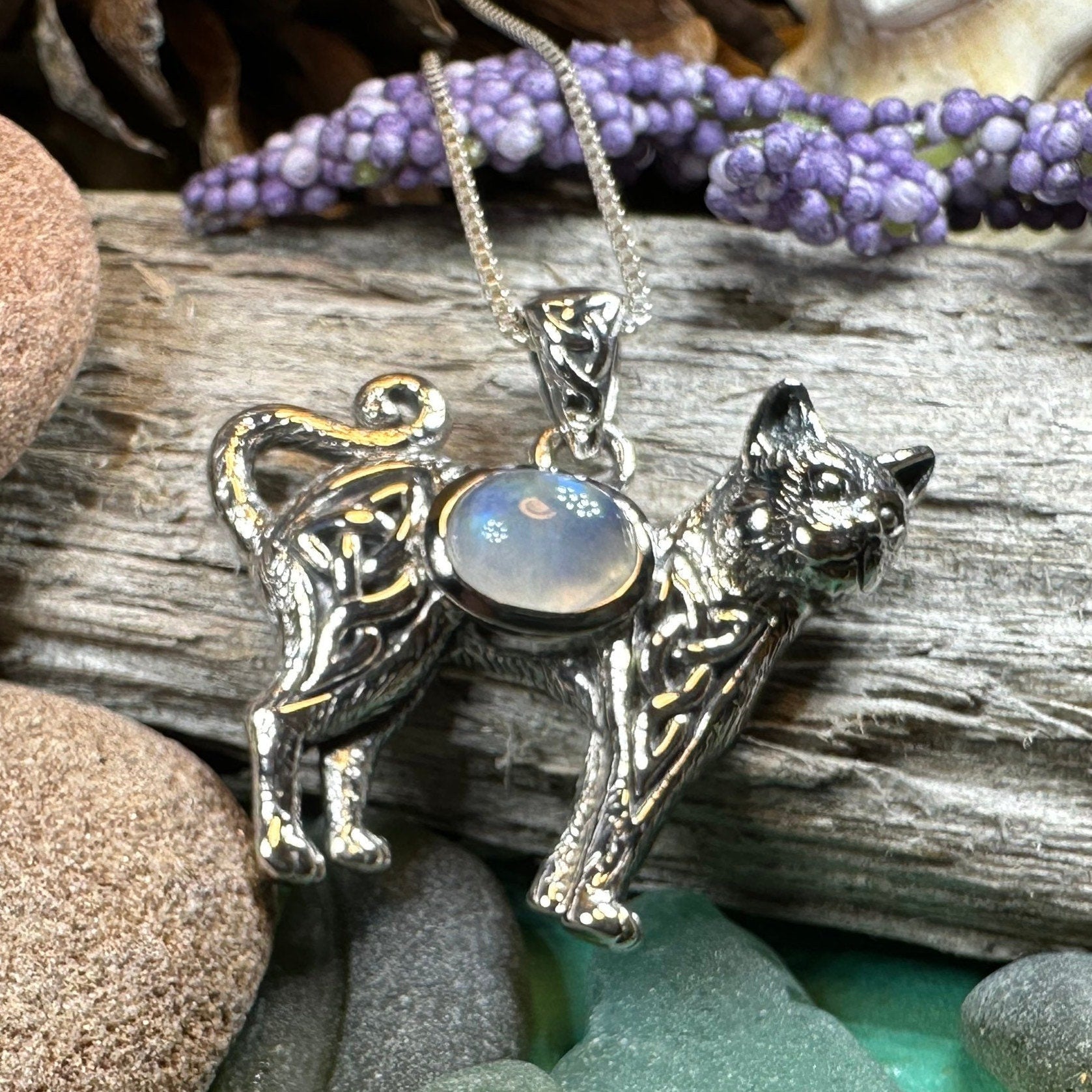 Tayla Celtic Cat Necklace