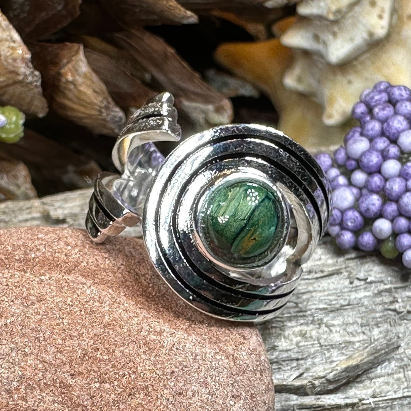 Scottish Heathergems Celtic Wrap Ring - Handmade in Scotland