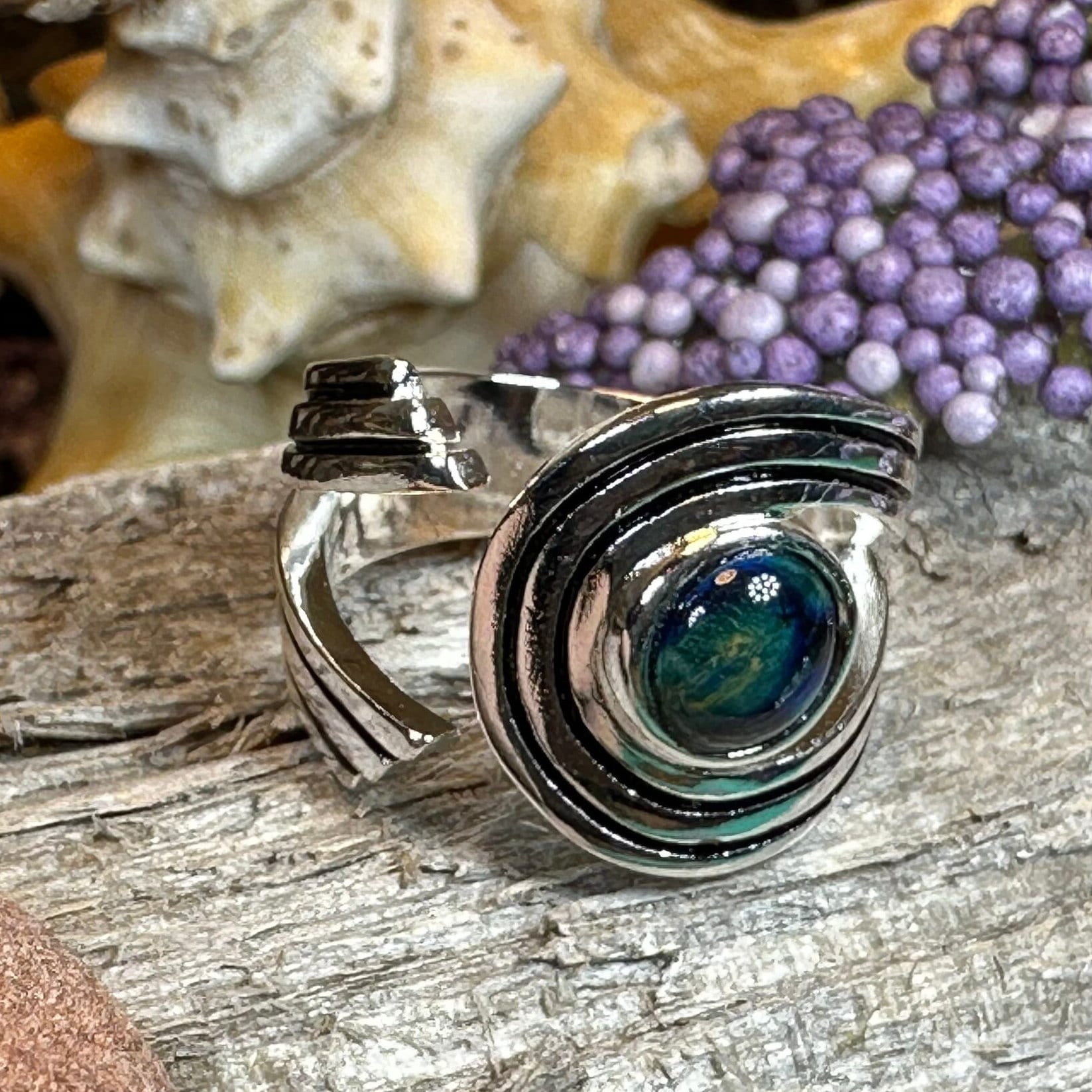 Scottish Heathergems Celtic Wrap Ring - Handmade in Scotland