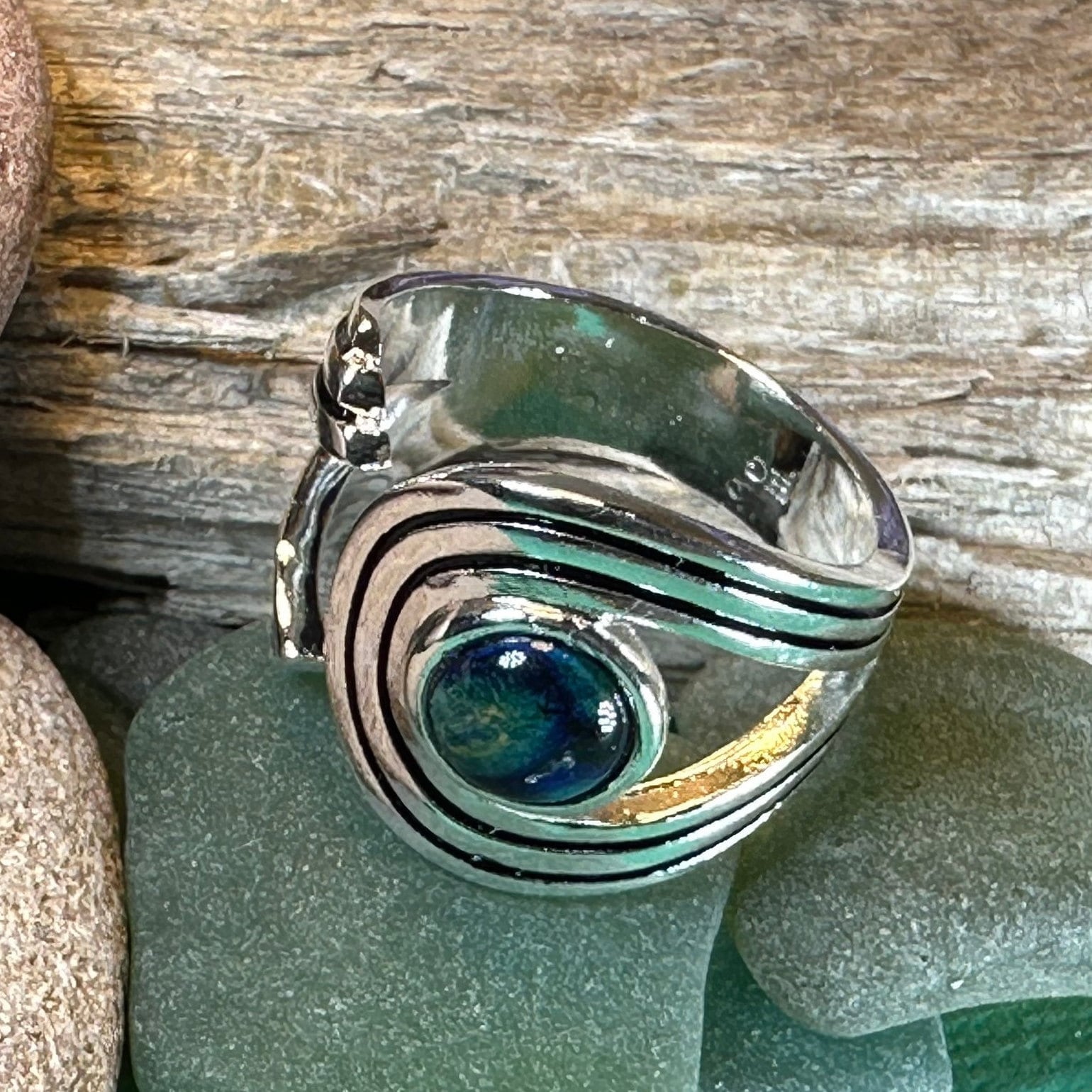 Scottish Heathergems Celtic Wrap Ring - Handmade in Scotland