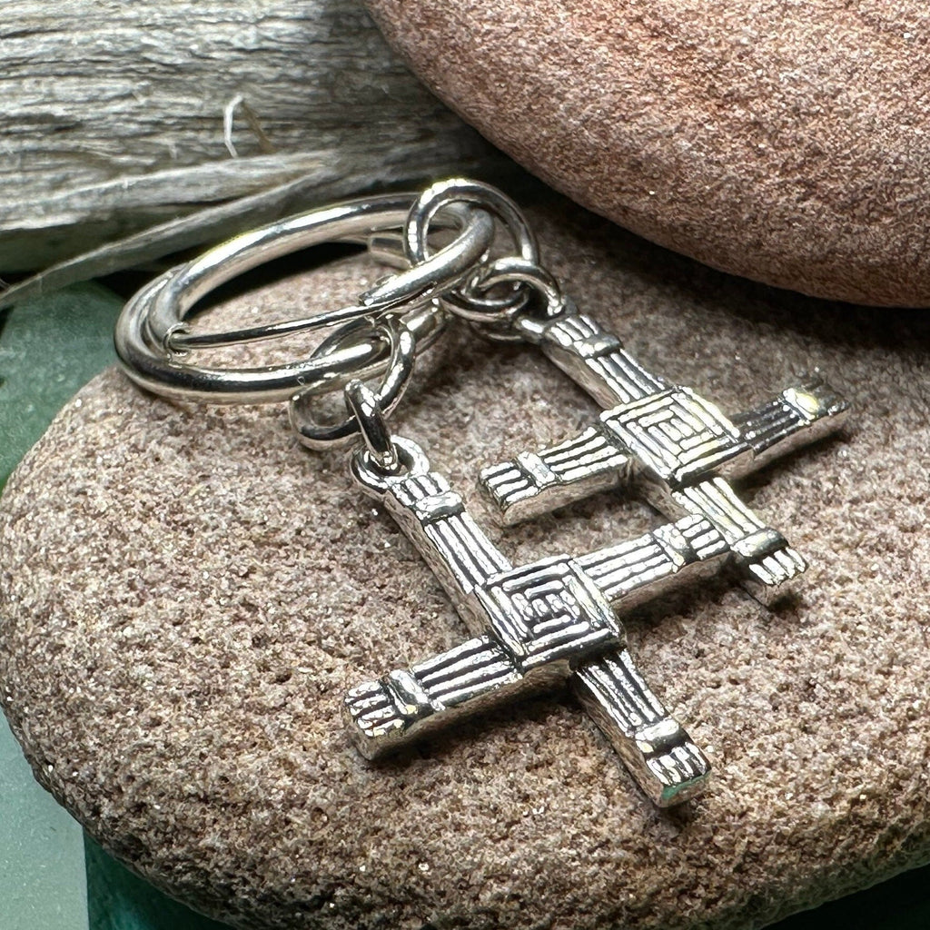 Saint Brigid's Cross Hoop Earrings ~ Irish Jewelry