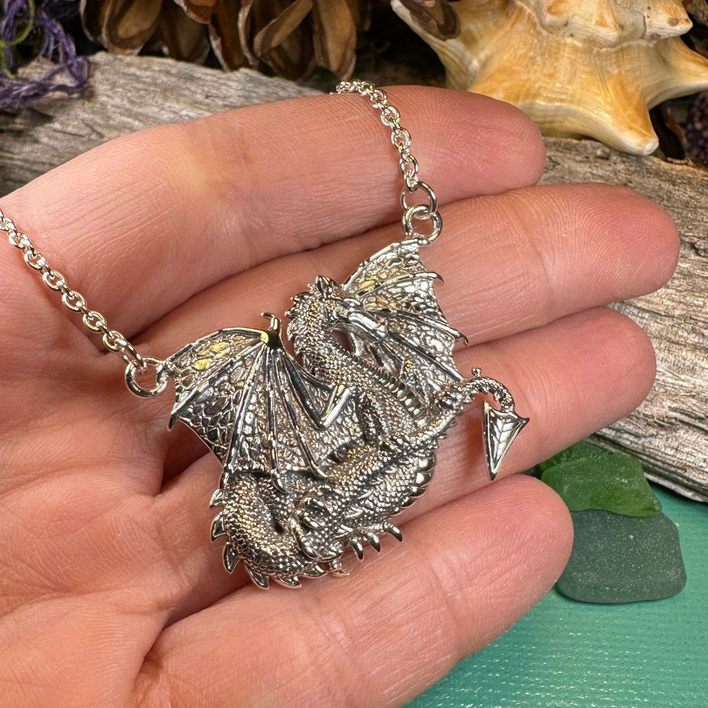 Zira Dragon Necklace in Sterling Silver