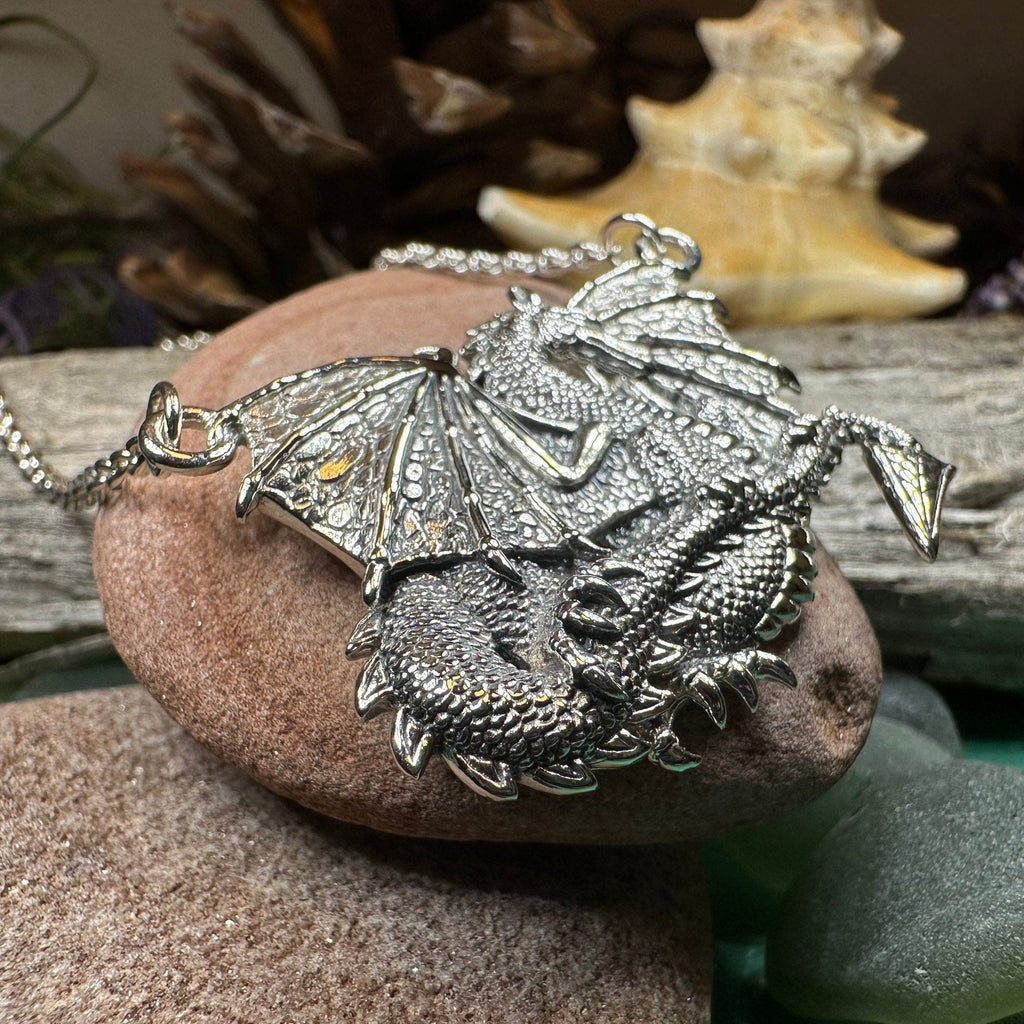 Zira Dragon Necklace in Sterling Silver