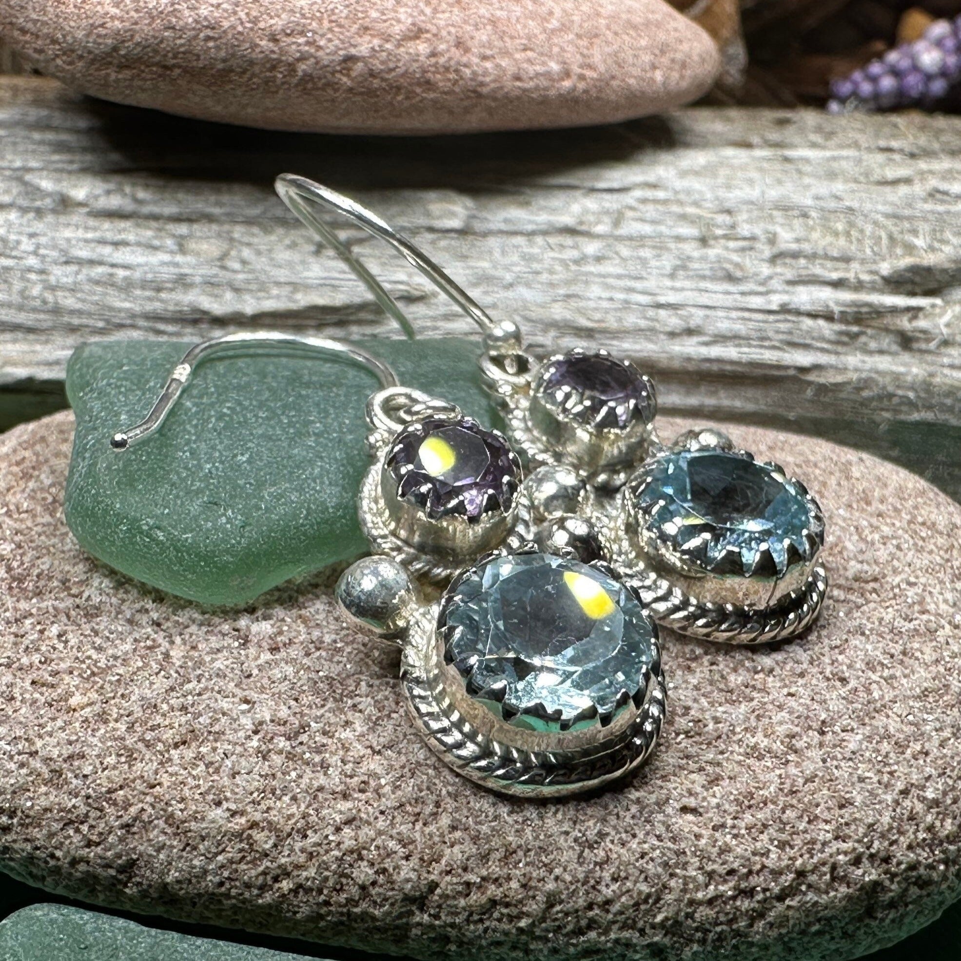 Courtly Love Amethyst Earrings for Women