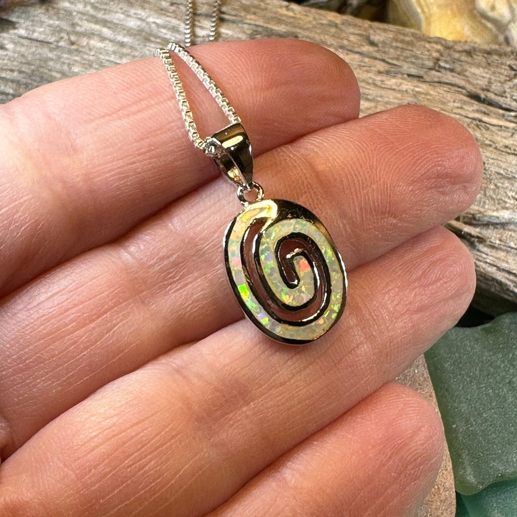 Aurora Celtic Spiral Necklace in Sterling Silver