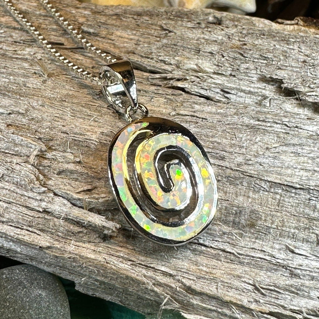 Aurora Celtic Spiral Necklace in Sterling Silver